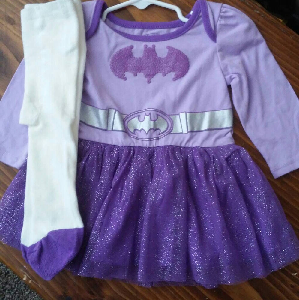 🌸🍼BABYGIRL BATMAN DRESS &TIGHTS🍼🌸